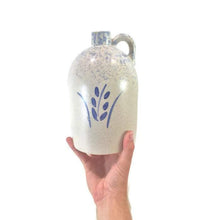 Load image into Gallery viewer, RRP Roseville Stoneware Pottery Jug Blue Wheat Vintage - Eagle&#39;s Eye Finds
