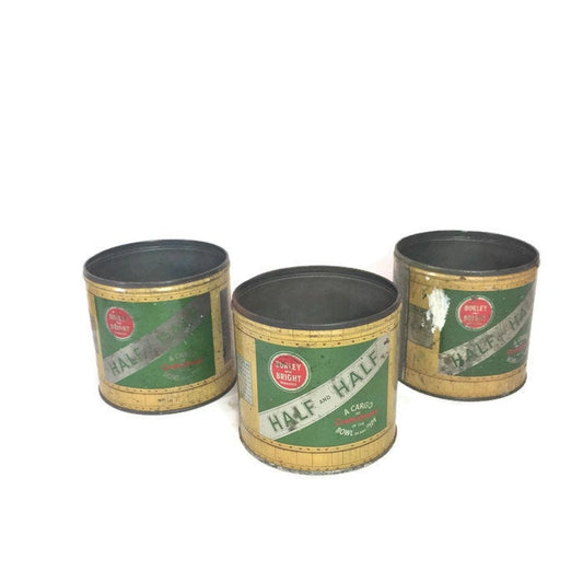 Half and Half Tobacco Tin Set of 3 Vintage Storage - Eagle's Eye Finds