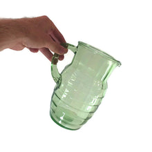 Load image into Gallery viewer, Green Block Optic Pitcher Depression Glass - Eagle&#39;s Eye Finds
