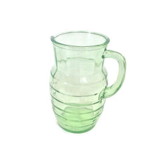 Load image into Gallery viewer, Green Block Optic Pitcher Depression Glass - Eagle&#39;s Eye Finds
