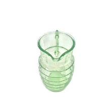 Load image into Gallery viewer, Green Block Optic Pitcher Depression Glass - Eagle&#39;s Eye Finds
