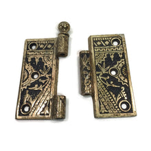 Load image into Gallery viewer, Eastlake Ornate Ball Top Hinges - Eagle&#39;s Eye Finds
