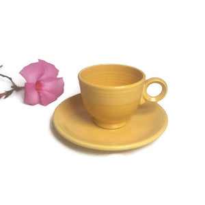 Yellow Fiestaware Tea Cup and Saucer - Eagle's Eye Finds