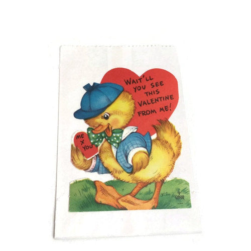 Gibson Die Cut Duck Valentine Vintage - Eagle's Eye Finds