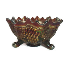 Load image into Gallery viewer, Grape and Cable Fenton Carnival Glass Footed Bowl - Eagle&#39;s Eye Finds
