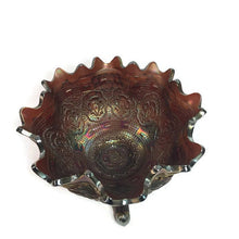 Load image into Gallery viewer, Grape and Cable Fenton Carnival Glass Footed Bowl - Eagle&#39;s Eye Finds
