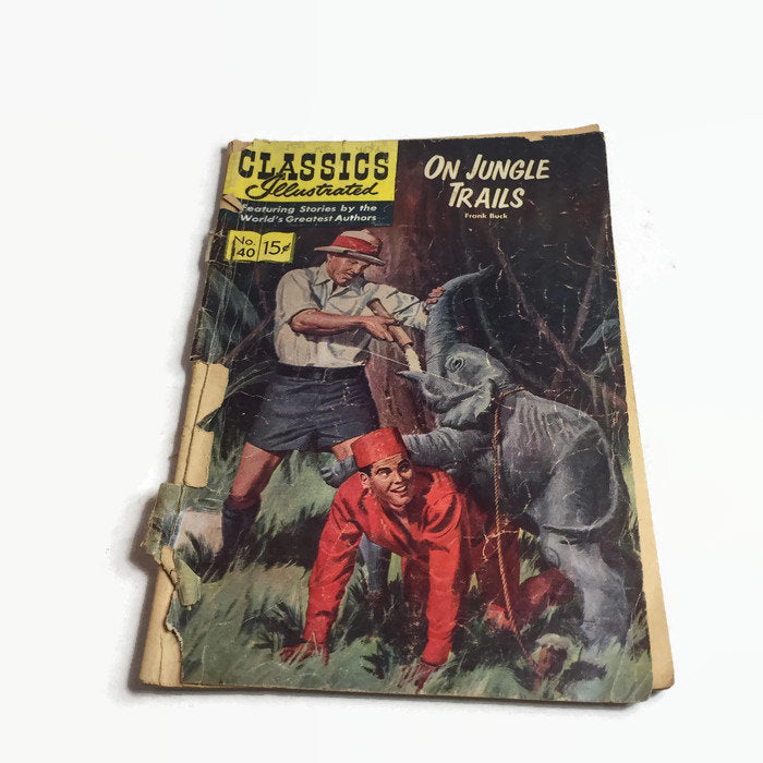 Classics Illustrated On Jungle Trails Vintage Comic Book - Eagle's Eye Finds