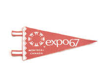 Load image into Gallery viewer, Expo 67 Montreal Felt Pennant Vintage - Eagle&#39;s Eye Finds
