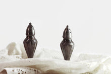Load image into Gallery viewer, Art Deco Scalloped Salt and Pepper Shakers Silver Plate - Eagle&#39;s Eye Finds
