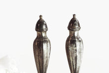 Load image into Gallery viewer, Ornate Victorian Salt and Pepper Shakers Silver Plate - Eagle&#39;s Eye Finds
