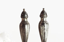 Load image into Gallery viewer, Ornate Victorian Salt and Pepper Shakers Silver Plate - Eagle&#39;s Eye Finds
