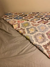 Load image into Gallery viewer, Martha Washington&#39;s Flower Garden Hand Stitched Quilt Top Vintage Farmhouse Decor - Eagle&#39;s Eye Finds

