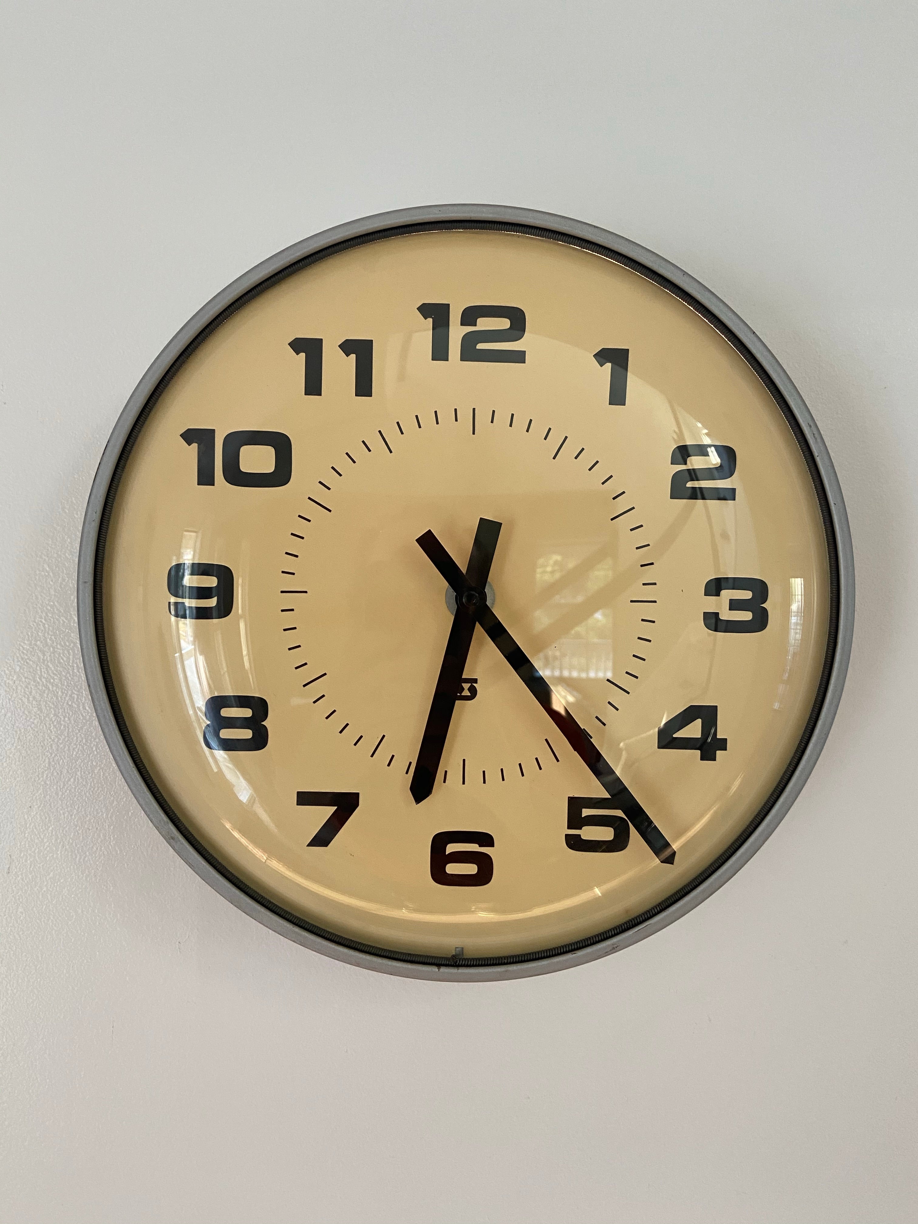 Simplex School Clock Vintage Modern Industrial Wall Decor