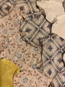 Martha Washington's Flower Garden Hand Stitched Quilt Top Vintage Farmhouse Decor - Eagle's Eye Finds